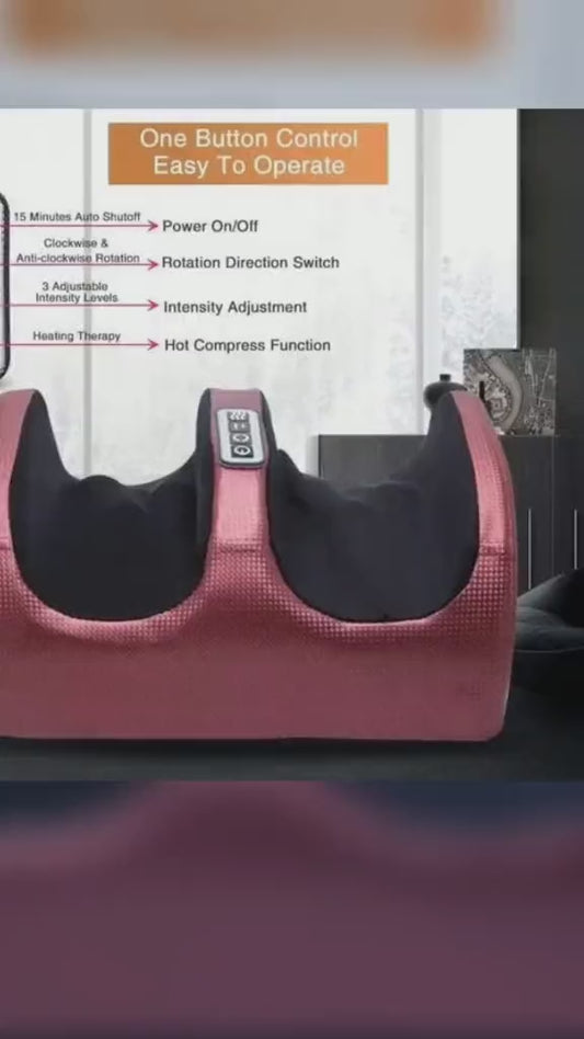 Electric Foot Massager Heating Therapy Hot Compression (w)