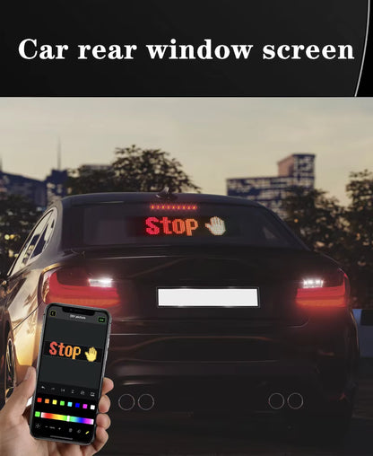 Led Display Screen For Car Taxi Soft Screen 92*374mm (w)