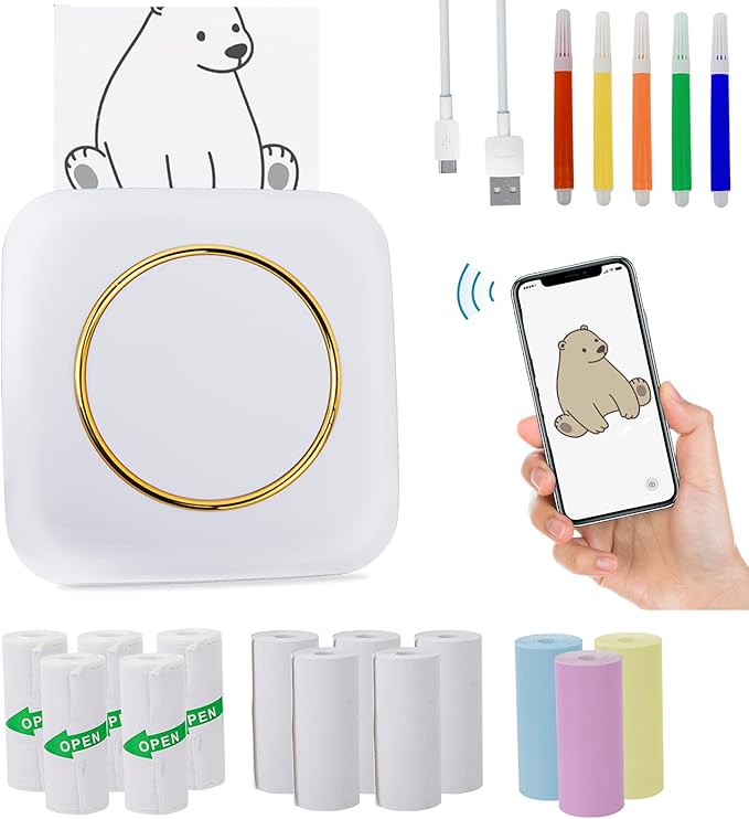 Portable Mini Pocket Thermal Printer (W)