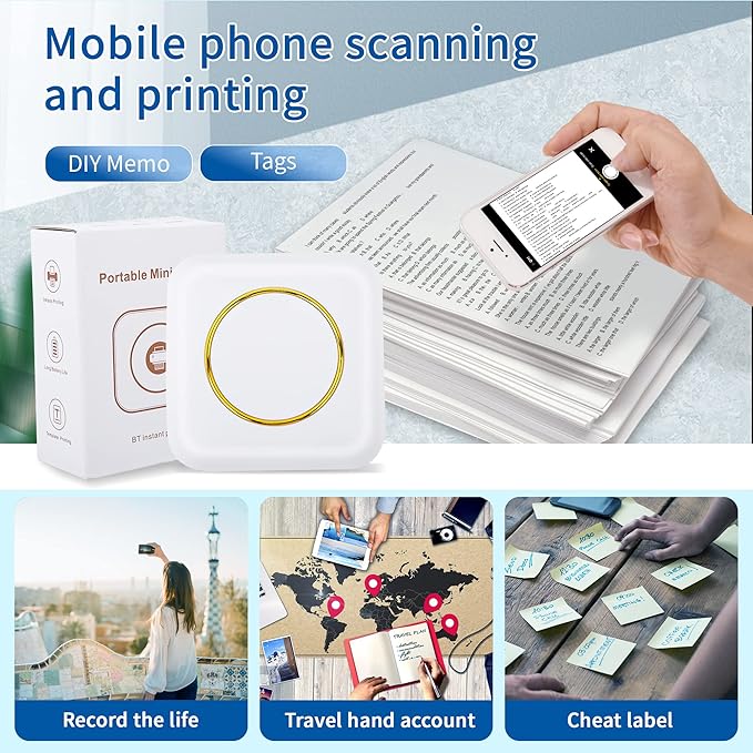 Portable Mini Pocket Thermal Printer (W)