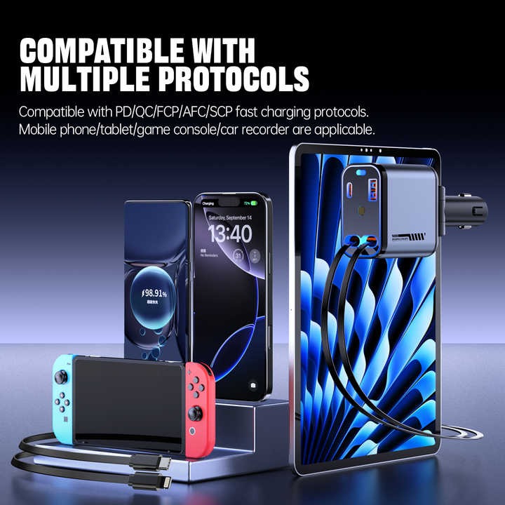 Retractable Car Charger (w)